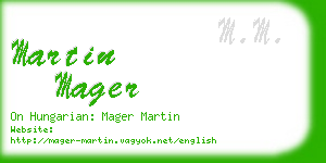 martin mager business card